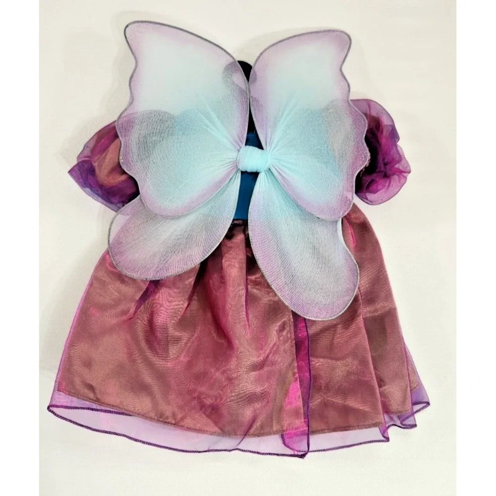 Vintage Teddy Bear Clothes Dress Princess Pixie Fairy Wedding Robe Scarf & Hat